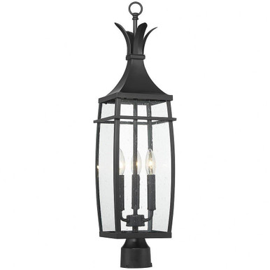 Montpelier 3 Light Outdoor Post Lantern 29 x 7.5 by Savoy House - 5-769-BK