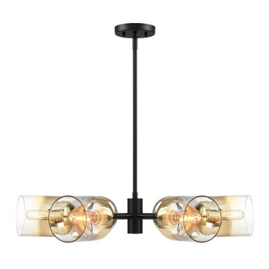 Gatsby 6 Light Chandelier 5.5 Inch and 28 Inch Wide by Designers Fountain - D306M-6CH-MB