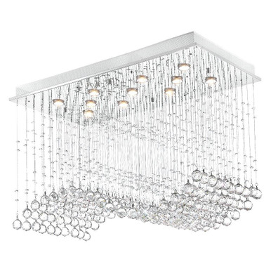 Twinkle 11 Light 37 Inch Wide Flush Mount by CWI - 6611C37C