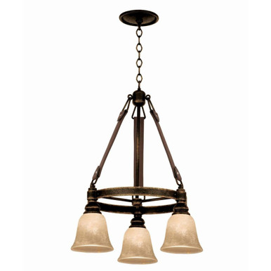 Rodeo Drive 3 Light Large Chandelier by Kalco - 4633AC/ECRU