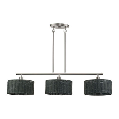 Weavington 3 Light Extra Large Linear Chandelier 19.5 Inch Tall by Livex - 60554