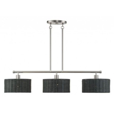 Weavington 3 Light Extra Large Linear Chandelier 19.5 Inch Tall by Livex - 60554