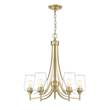 Joliet 5 Light Chandelier 26 Inch Tall and 25 Inch Wide by Z Lite - 473-5BBR