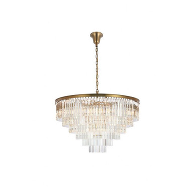 Sydney 33 Light Oversized Round Chandelier by Elegant - 1201D44SG/RC