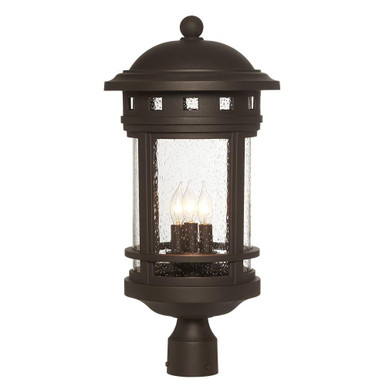 Sedona  Three Light Outdoor Post Mount by Designers Fountain - 2396-orb