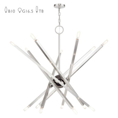 Monaco 14 Light Oversized Foyer Chandelier by Livex - 46847