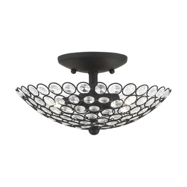 Cassandra 2 Light 11 Inch Wide Semi Flush Mount by Livex - 40441