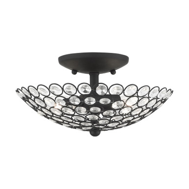 Cassandra 2 Light 11 Inch Wide Semi Flush Mount by Livex - 40441