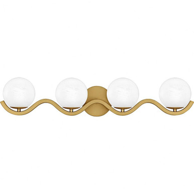 Spherical 4 Light Bath Vanity 6.5 Inch Tall and 30.75 Inch Wide by Quoizel - SRI8631AB