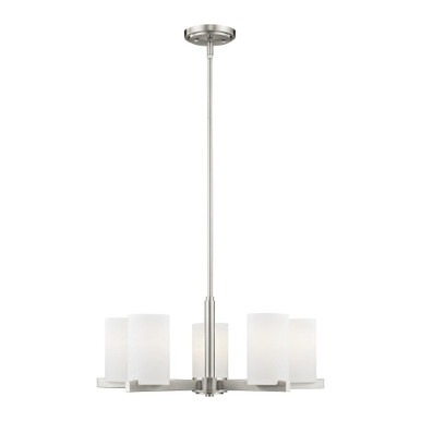 Astoria 5 Light Chandelier 25 Inches wide by 13 Inches high by Livex  - 1325-91