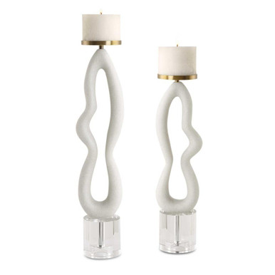 Feamelo 5 Inch Candleholder (Set of 2) by Uttermost - 18160