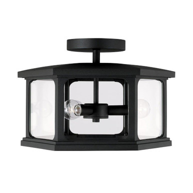 Walton 3 Light 16 Inch Wide Outdoor SemiFlush Mount by Capital - 946632