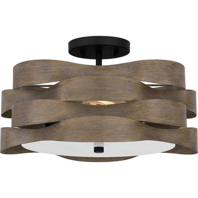 Appleton 2 Light 16 Inch Wide Semi Flush Mount by Quoizel - APL1716MBK
