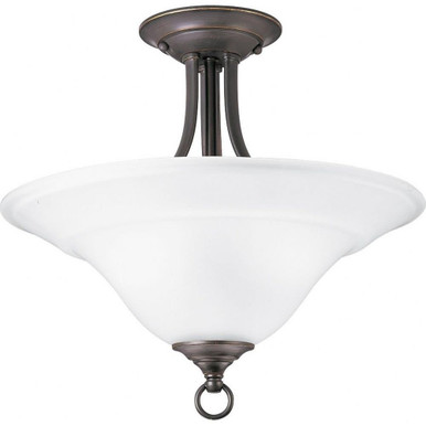 Trinity 2 Light 16 Inch Wide Semi Flush Mount by Progress - P3473