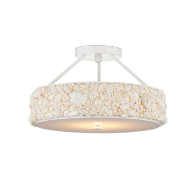 Turbinella 17W 1 LED Semi Flush Mount 18.5 Inch Wide by Currey Company - 9000-1324