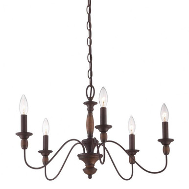 Holbrook 5 Light Medium Chandelier by Quoizel - HK5005TC