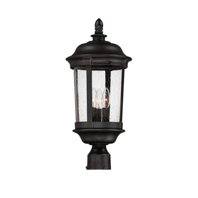 Dover DC Three Light Outdoor Pole/Post Mount 10 x 21 inches by Maxim - 3021CDBZ