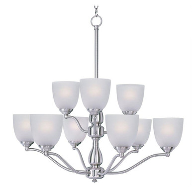 Stefan Nine Light 2 Tier Chandelier 30 Inch wide by 30 Inch high by Maxim  - 10066FTSN