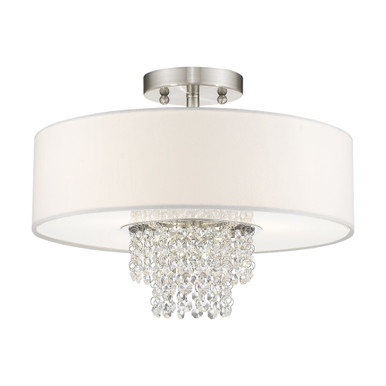 Carlisle 3 Light 15 Inch Wide Semi Flush Mount by Livex - 51027-91