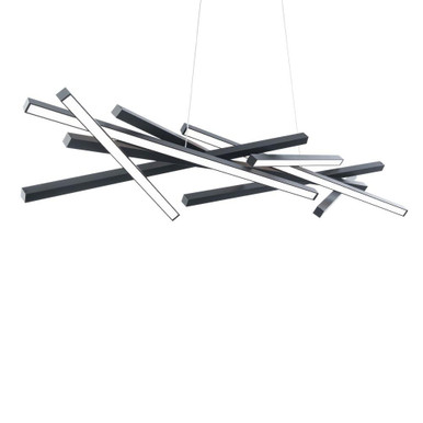 Parallax 43.56W 8 LED Linear Pendant 11 Inch Tall X 14 Inch Wide by dweLED - PD-73155