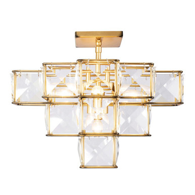 Cubic 5 Light 18.5 Inch Wide Flush Mount by Varaluz - 329S05CG