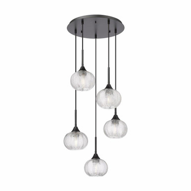 Berkshire 5 Light Cord Hung Pendant 21 Inch Tall by Innovations - 323-5P-G323-7