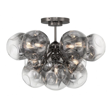 Neveh 12 Light 27.63 Inch Wide Semi Flush Mount by Minka Metropolitan - N5363-605
