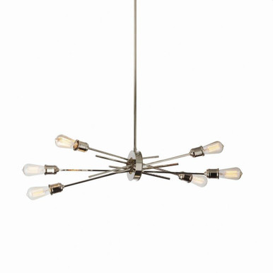 Nebraska 6 Light Pendant 16 Inch Tall and 32 Inch Wide by Dainolite - NEB-326HP-BC