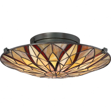 Victory 2 Light 16.25 Inch Wide Semi Flush Mount by Quoizel - TFVY1400VA