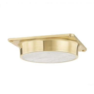 Greenwich 20W 1 LED 11.75 Inch Wide Flush Mount by Hudson Valley - 8301-AGB