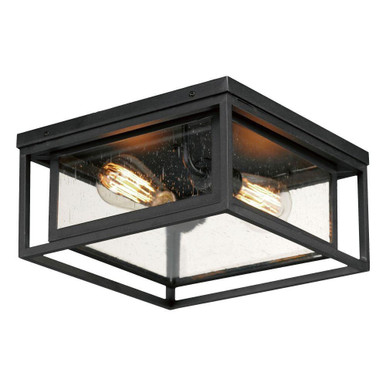 Cabana VX 2 Light 12 Inch Wide Outdoor Flush Mount by Maxim - 40661CDBK
