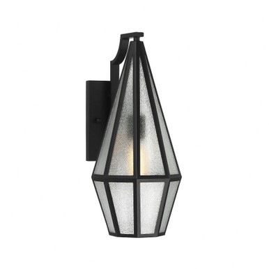 Peninsula 1 Light Outdoor Wall Lantern by Savoy House - 5-709-BK