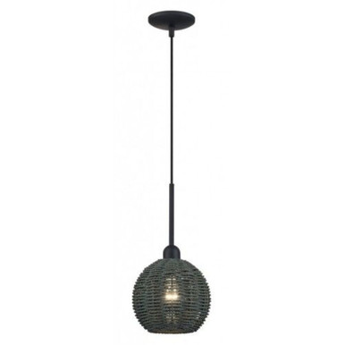 Deluna 1 Light Mini Globe Pendant 21 Inch Tall and 8 Inch Wide by Livex - 60152-04