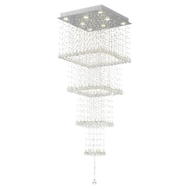 Square 8 Light 24 Inch Wide Flush Mount by CWI - 6601C24C-S