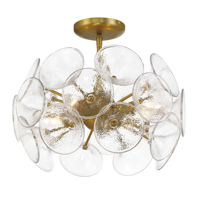 Winter 4 Light 16 Inch Wide Semi Flush Mount by Minka Lavery - 3654-695