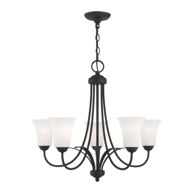 Ridgedale 5 Up Light Medium Chandelier by Livex - 6475-04