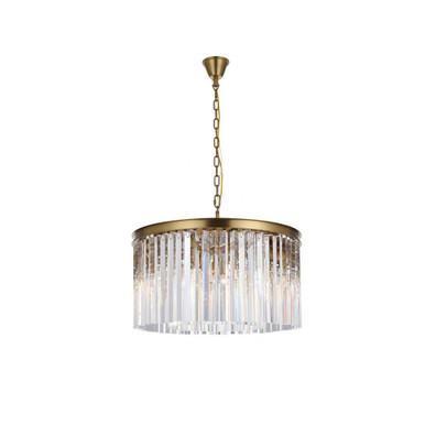 Sydney 8 Light Medium Round Chandelier by Elegant - 1208D26SG/RC