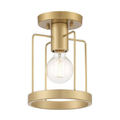 Tafo 1 Light 7 Inch Wide Semi Flush Mount by Designers Fountain - D273M-SF-GM