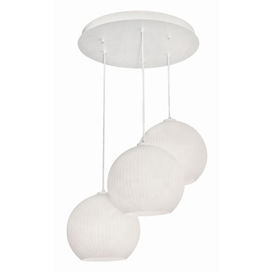 Cleo 3 Light Oversized Pendant by AFX - clep13whrnd3