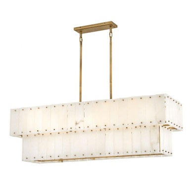Simone 8 Light Oversized Linear Chandelier by Fredrick Ramond - FR47756BNG