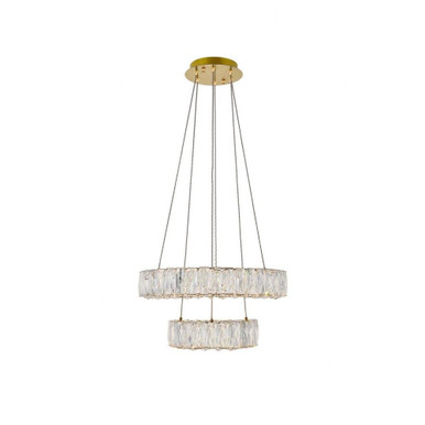 Monroe 36W 2 LED Light Large Pendant by Elegant - 3503g18g