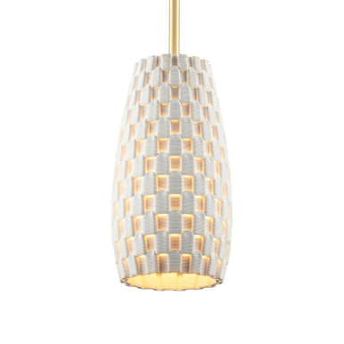 Tessitura 1 Light Pendant 11 Inch Tall and 5 Inch Wide by Currey Company - 9000-1370