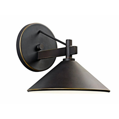 Ripley 1 Light Outdoor Wall Lantern 8 Inch Wide by Kichler - 49059OZ