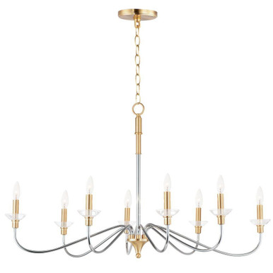 Clarion 8 Light Oversized Chandelier by Maxim - 25378CLPCSBR