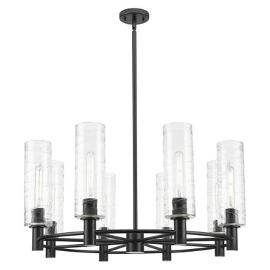 Crown Point 8 Light Stem Chandelier 15.25 Inch Tall by Innovations - 434-8CR-G434-12