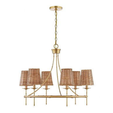 Ashbury 6 Light Chandelier 30 Inch Tall and 30 Inch Wide By Savoy House - 1-3961-6-322
