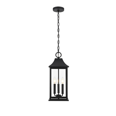 Shepard 3 Light Outdoor Pendant 20.5 Inch Tall and 8 Inch Wide by Elegant - OD503H21BK