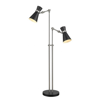 Soriano 2 Light Floor Lamp 27.75 x 56.5 Inches by Z Lite - 728FL-MB-BN