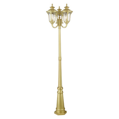 Oxford 3 Light Outdoor 3 Head Post Top Lantern 87 x 23 Inches by Livex - 7866-33