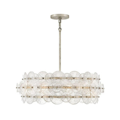 Rene 30W 6 LED Medium Drum Chandelier 30.5 Inch Wide by Fredrick Ramond  - FR30126GG